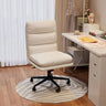 Nylon Frame Swivel Faux Leather Office Chair with Casters Image - 13