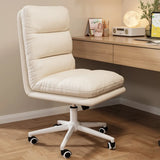 Nylon Frame Swivel Faux Leather Office Chair with Casters Image - 14