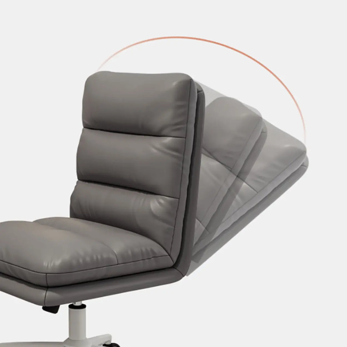 Nylon Frame Swivel Faux Leather Office Chair with Casters Image - 16