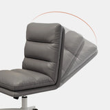 Nylon Frame Swivel Faux Leather Office Chair with Casters Image - 16
