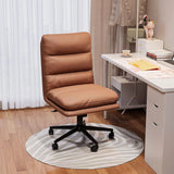 Nylon Frame Swivel Faux Leather Office Chair with Casters Image - 9