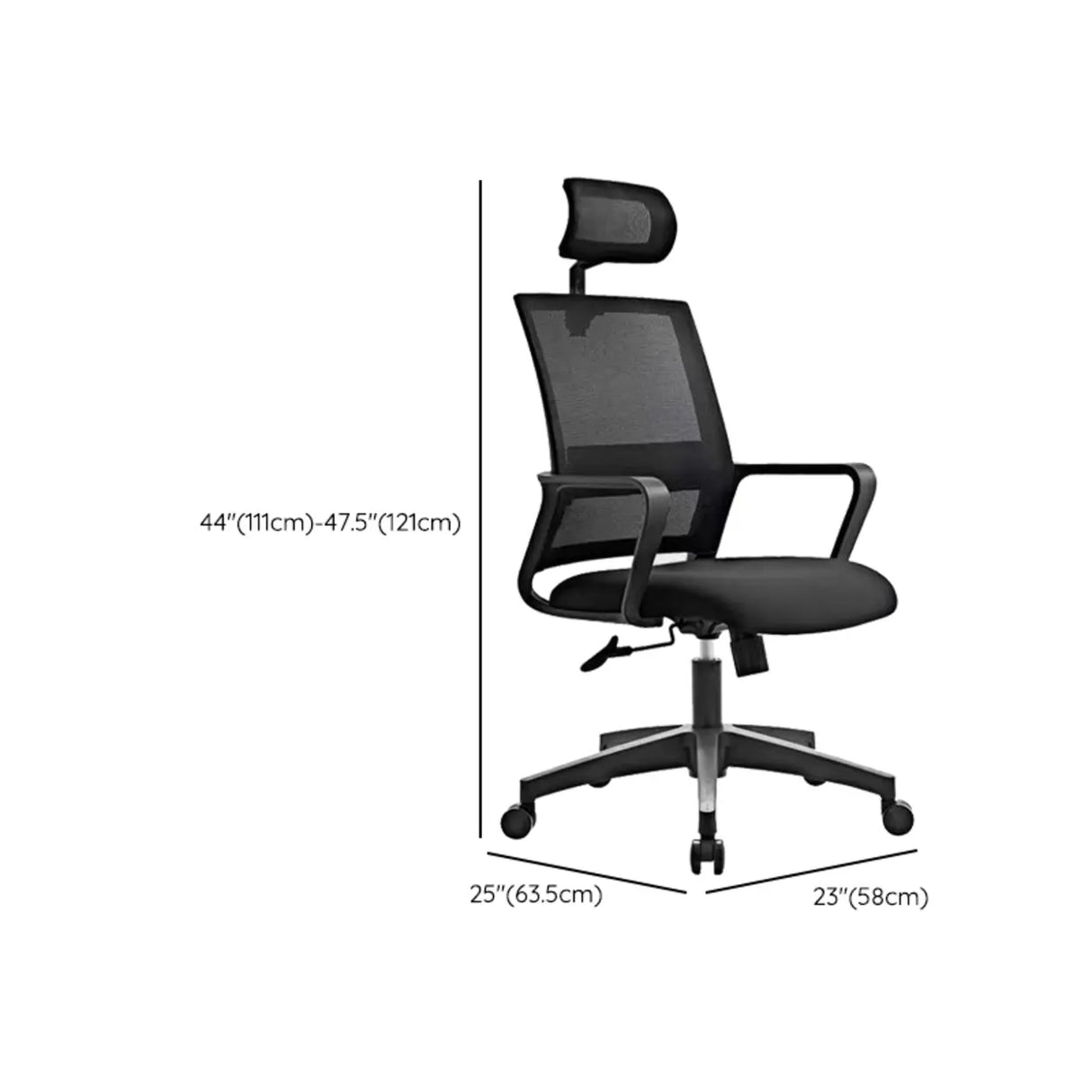 Nylon Frame Swivel Mesh Ergonomic Office Chair with Wheels 