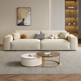 Off-White Anti Cat Scratch Fabric Tight Back Sofa Image - 4