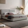 Off-White Comfort Queen Modern Upholstered Storage Bed Image - 3