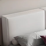 Off-White Comfort Queen Modern Upholstered Storage Bed Image - 8