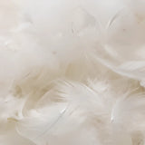 Off-White Faux Cotton Linen Wood Frame Extra Long Sofa Image - 7