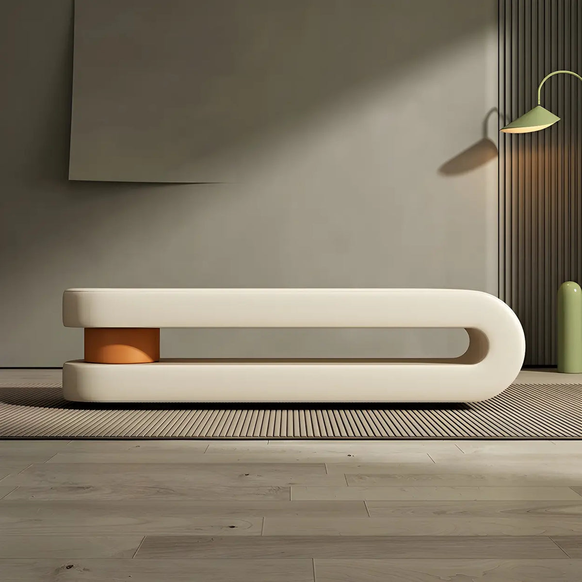 Off-White Faux Leather Upholstered Bedroom Bench – Homebaa