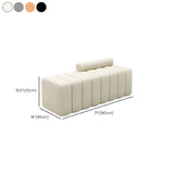 Off-White Pine Wood Frame Upholstered Bedroom Bench Image - 17
