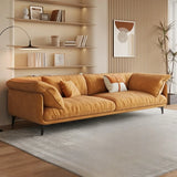 Off-White Scratch Resistant Flannel Cushion Back Sofa Image - 5