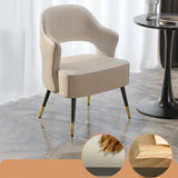 Off-White Scratch Resistant Sherpa Sloped Arms Chair Image - 11