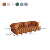 Off-White Sewn Pillow Back Concealed Support Sofa #size