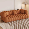 Off-White Sewn Pillow Back Concealed Support Sofa Image - 7