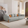 Off-White Sherpa Fabric Square Arm Foam Fill Seat Sofa Image - 4
