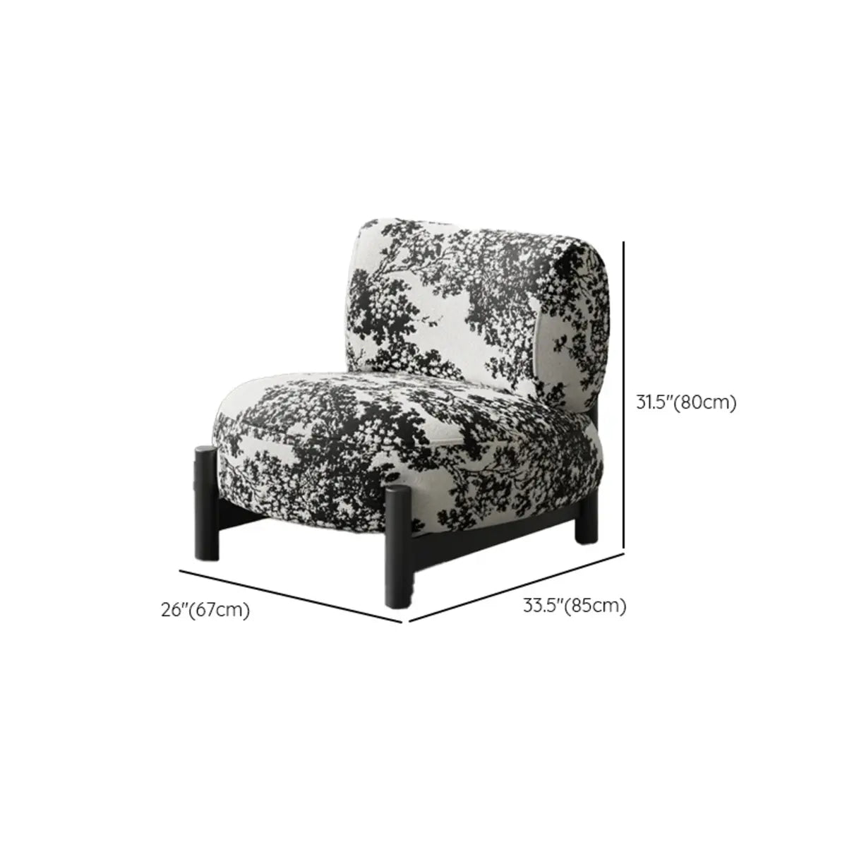 Off-White Sherpa Pillow Back Ash Wood Accent Chair Image - 14