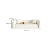 Off-White Sherpa Tight Back Concealed Support Sofa Image - 13