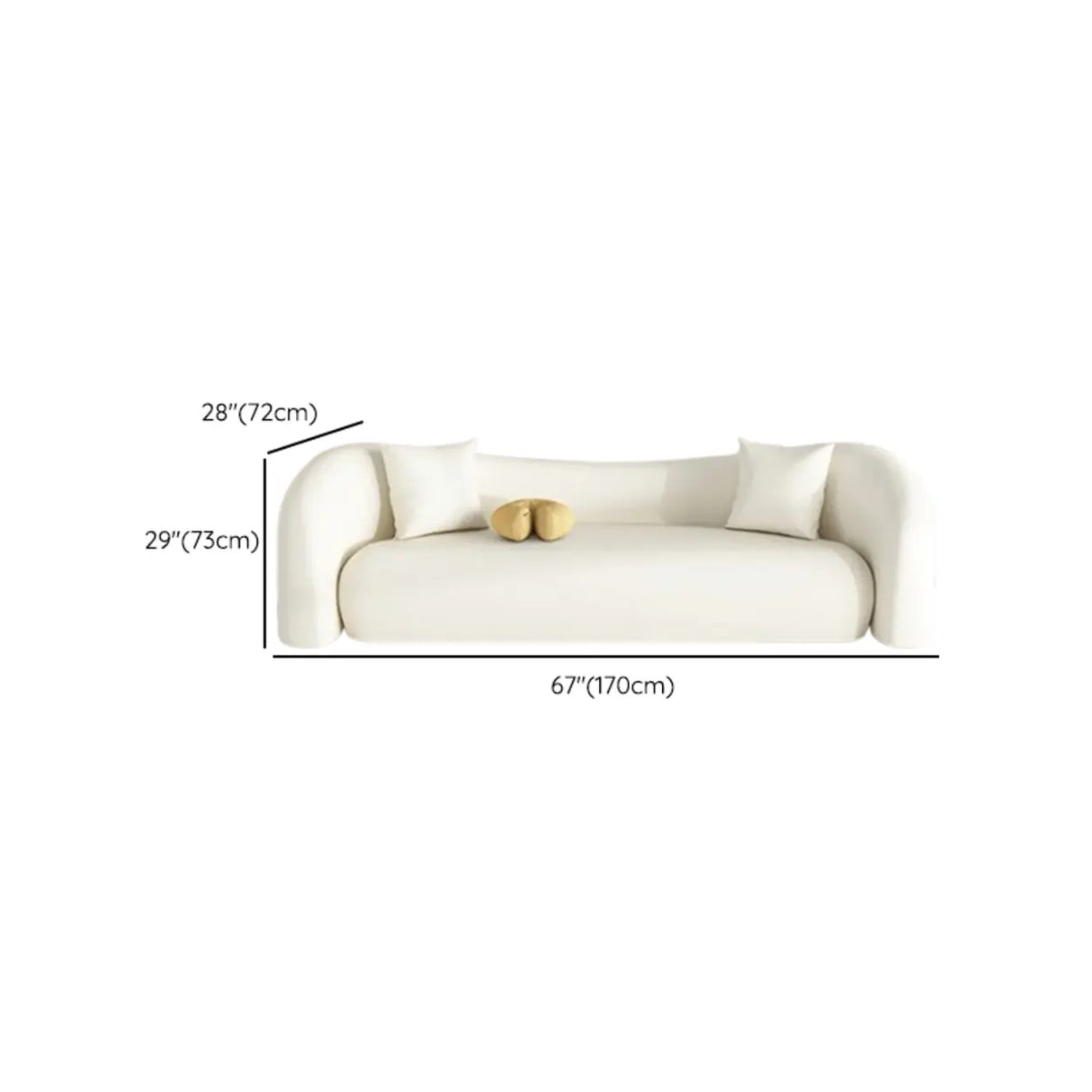Off-White Sherpa Tight Back Concealed Support Sofa Image - 16