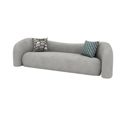 Off-White Sherpa Tight Back Concealed Support Sofa Image - 2