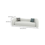 Off-White Sherpa Tight Back Concealed Support Sofa Image - 20