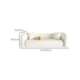 Off-White Sherpa Tight Back Concealed Support Sofa Image - 22