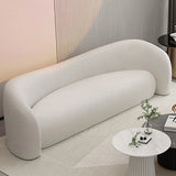 Off-White Sherpa Tight Back Concealed Support Sofa Image - 6
