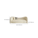 Off-White Sherpa Tight Back Foam Fill Curved Sofa Image - 12