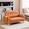 Off-White Square Arm Loose Back Tufted Arm Chair Image - 4