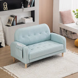 Off-White Square Arm Loose Back Tufted Arm Chair Image - 6