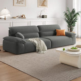 Off-White Stain Resistant Anti Cat Scratch Leather Sofa Image - 16
