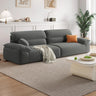 Off-White Stain Resistant Anti Cat Scratch Leather Sofa Image - 16