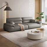 Off-White Stain Resistant Anti Cat Scratch Leather Sofa Image - 11