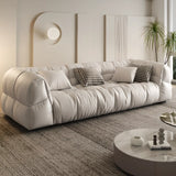 Off-White Stain Resistant Tech Cloth Biscuit Back Sofa Image - 1