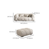 Off-White Stain Resistant Tech Cloth Biscuit Back Sofa Image - 24