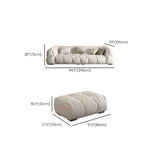Off-White Stain Resistant Tech Cloth Biscuit Back Sofa Image - 25