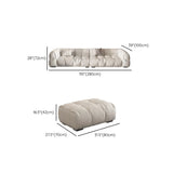Off-White Stain Resistant Tech Cloth Biscuit Back Sofa Image - 27