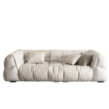 Off-White Stain Resistant Tech Cloth Biscuit Back Sofa Image - 4
