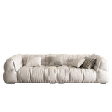 Off-White Stain Resistant Tech Cloth Biscuit Back Sofa Image - 5