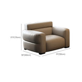 Off-White Tear Resistant Leather Sewn Pillow Back Sofa #size