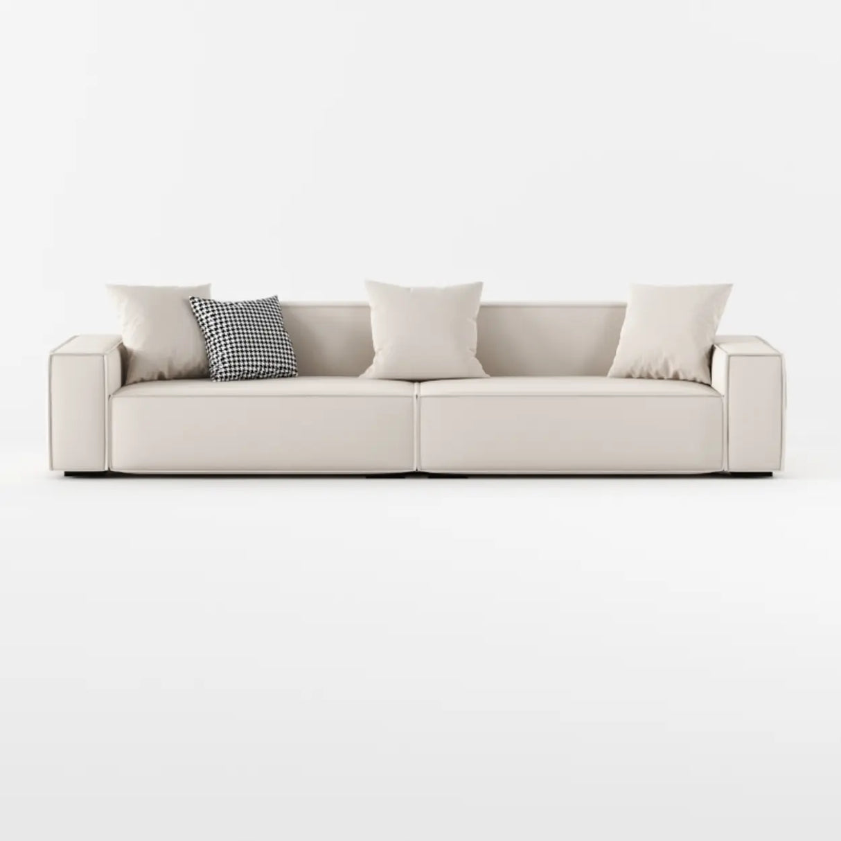 Off-White Tear Resistant Tech Cloth Tight Back Sofa Image - 5