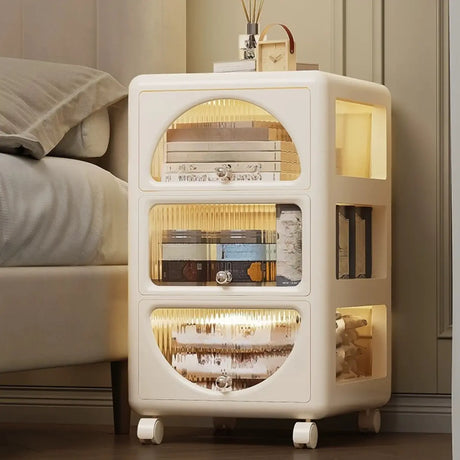 Off-White Three-Drawers Standard Height Kids Nightstand Image - 1
