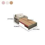 Off-White Tufted Back Faux Leather Storage Sofa Bed #size