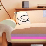 Off-White Water Resistant Sherpa Fabric Pillow Sofa Image - 10