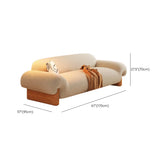 Off-White Water Resistant Sherpa Fabric Pillow Sofa #size