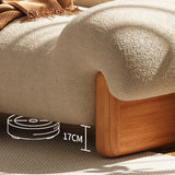 Off-White Water Resistant Sherpa Fabric Pillow Sofa Image - 7