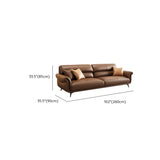 Office Brown Full Grain Cow Leather Reception Sofa Set Image - 18
