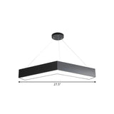 Office Meeting Room Acrylic V-Shape LED Pendant Light Image - 8