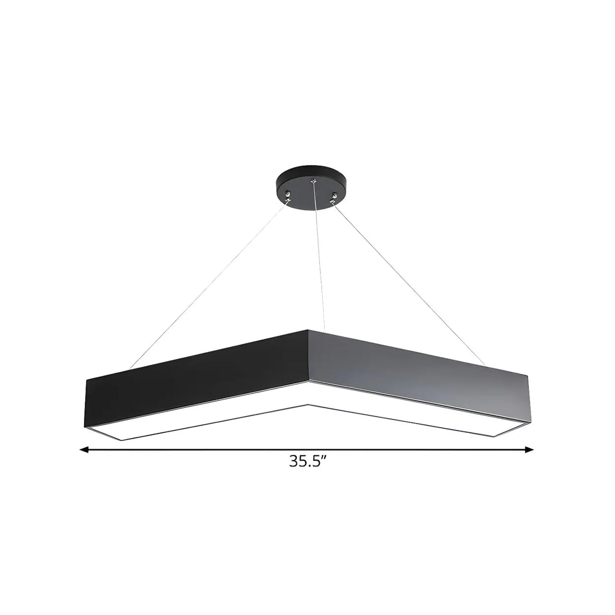 Office Meeting Room Acrylic V-Shape LED Pendant Light Image - 9