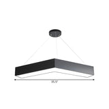 Office Meeting Room Acrylic V-Shape LED Pendant Light Image - 9