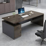 Office Wooden Executive Desk with Cabinet and Drawers Image - 3