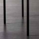 Open Back Iron Leg Faux Leather Dining Side Chair Image - 18