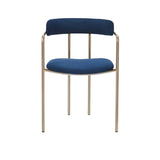 Open Back Microfiber Upholstered Dining Arm Chair Image - 16